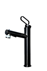 KITCHEN MIXERS_BIT SERIES_PULL OUT WITH FACE CLEANSER_BLACK I Lux Aquai