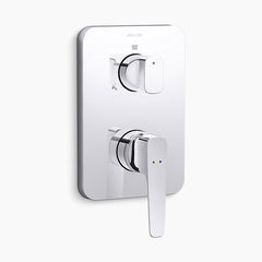 Aleo™ Aqua Turbo 360 Recessed non-thermostatic bath and shower valve trim | Kohler