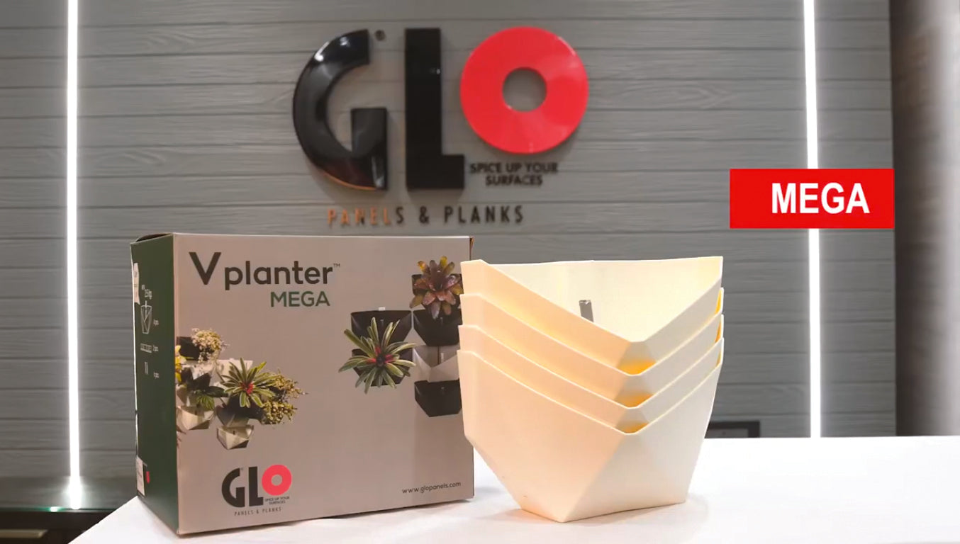 V Planter Mega (Pack of 4)I Artificial Planters