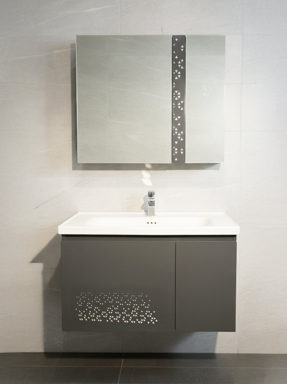 Vanity CASE RAZOR DARK GREY - 80 | Lux Aquai
